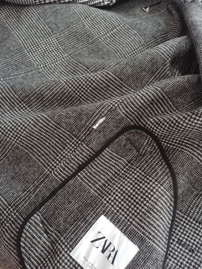 Płaszcz damski w pepitke Zara xs 34