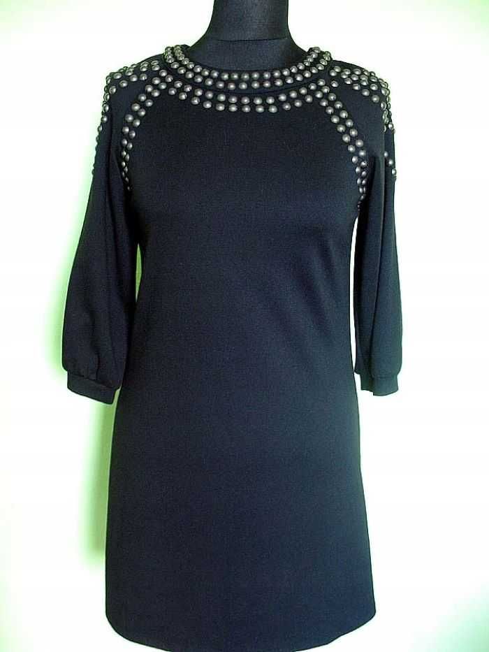 Sukienka - Mini - czarna - 36 S - biust 86 cm