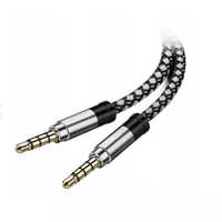 Kabel mini jack 3,5 mm aux oplot długi mocny 1,5m 1 sztuka