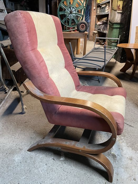 Fotel retro vintage bujany