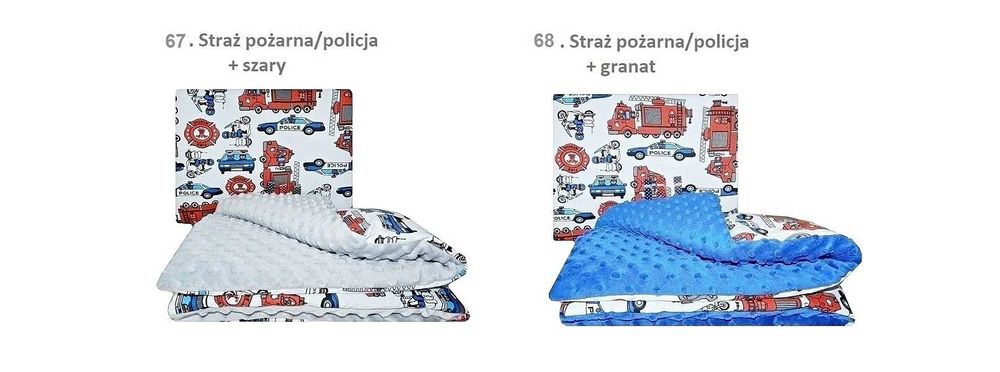 Koc Kocyk Minky 100x135 + Poduszka Przedszkolaka Belbi