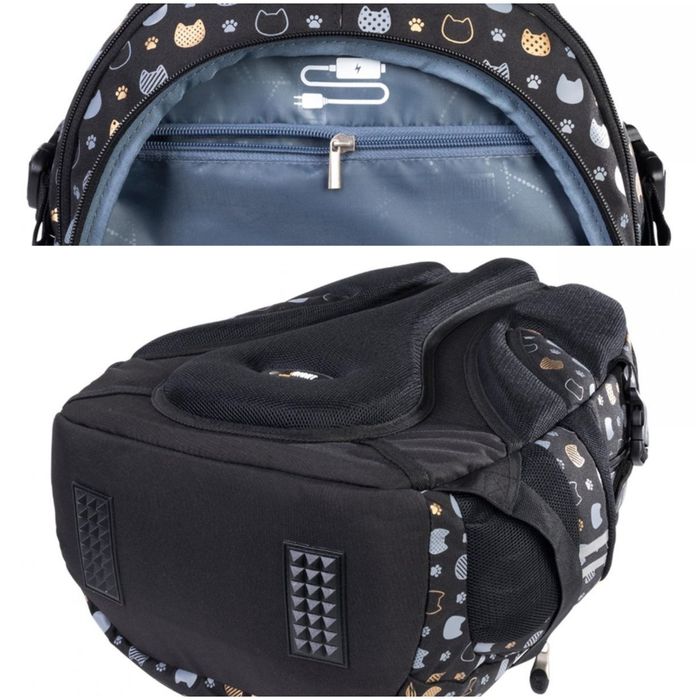 Plecak i piórnik  ST.RIGHT złote kotki GOLDEN CATS szkolny BP58