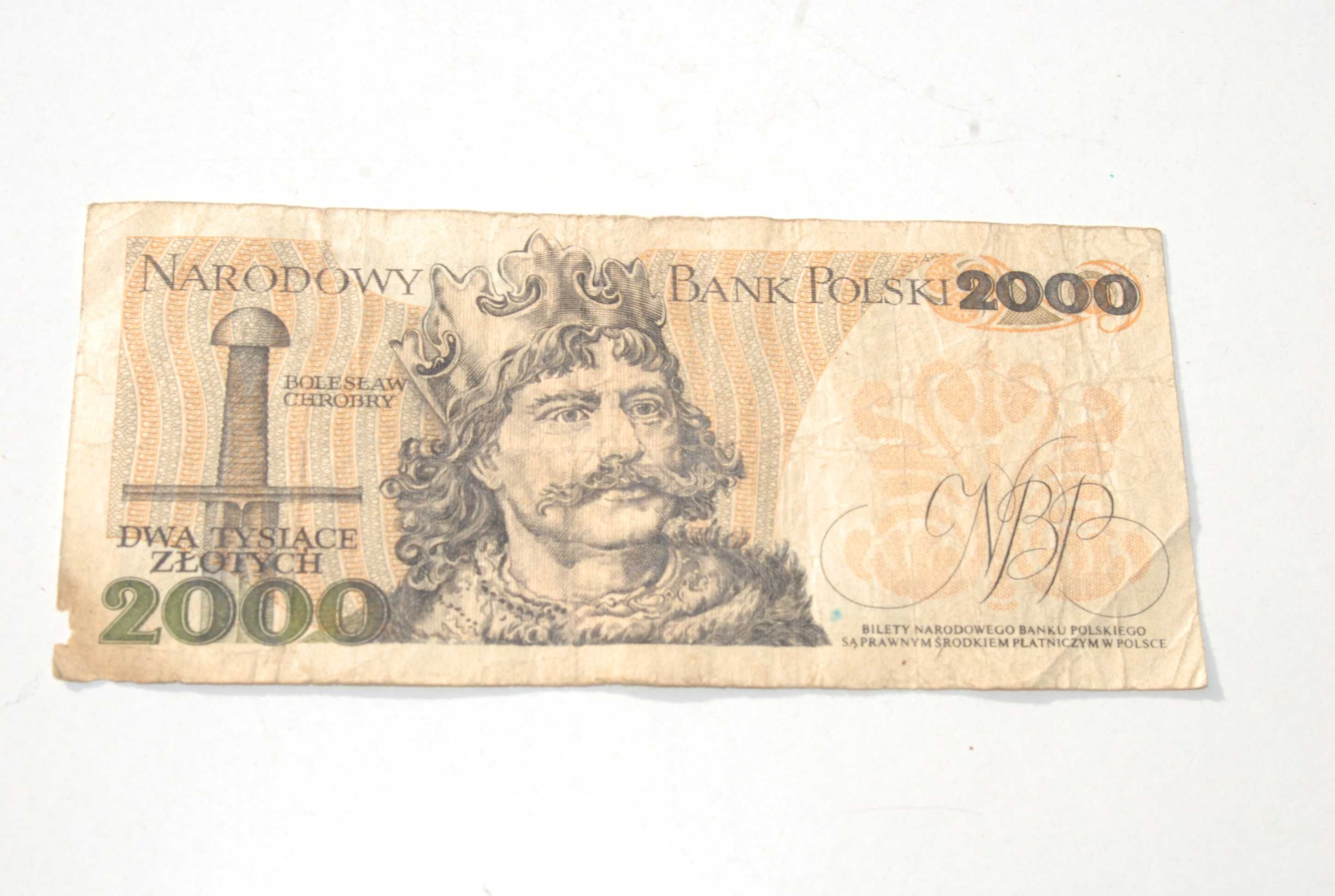 Stary banknot 2000 złotych Mieszko I 1982 antyk