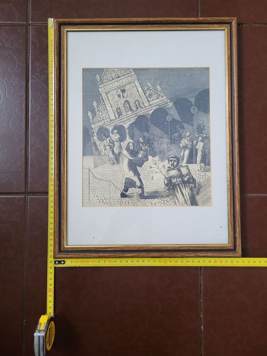 Картина графіка в рамці зі склом