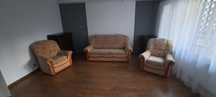 Sofa rozkładana i dwa fotele