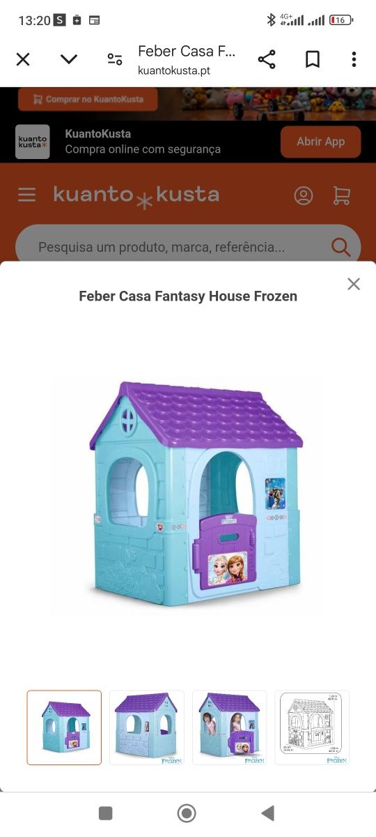 Casa de brincar da frozen