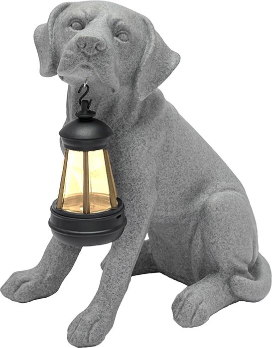 Figurka psa z ledowym oświetleniem zasilana energią słoneczną