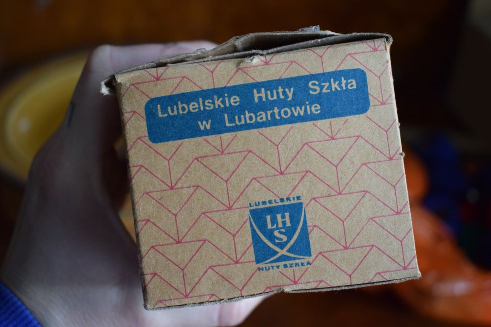 12 kieliszkow lubelska huta szkła prl