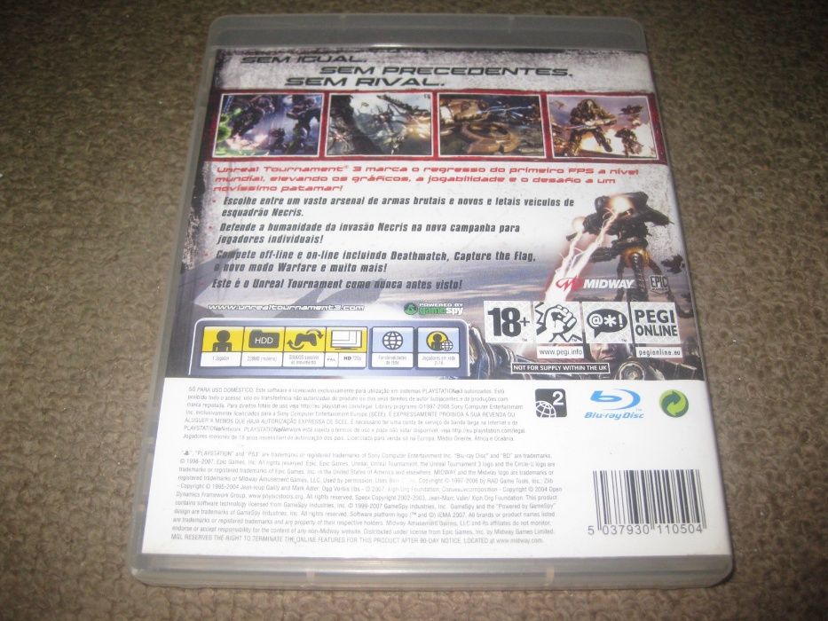 Jogo "Unreal Tournament" para PS3/Completo!