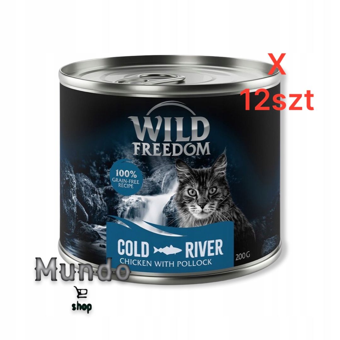 Mokra karma dla kota Wild Freedom Smak kurczak z łososiem 200 g 12 szt