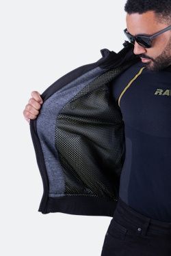 Urban Sport Aramid MC Hoodie Black Motard