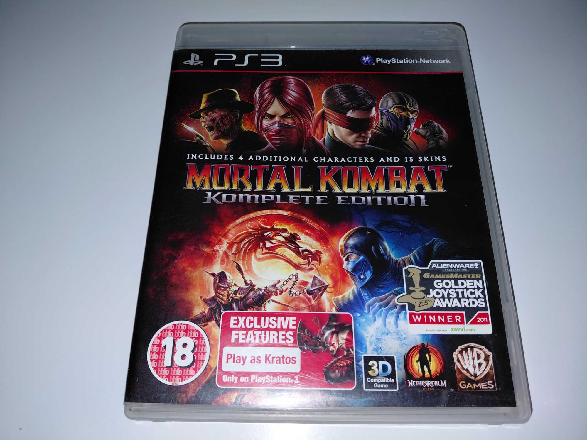 ps3 MORTAL KOMBAT KOMPLETE EDITION zawiera dodatkowe postacie komplet