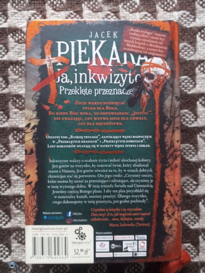 Jacek Piekara Ja inkwizytor, Przeklęte przeznaczenie wyd I 2020 TWARDA