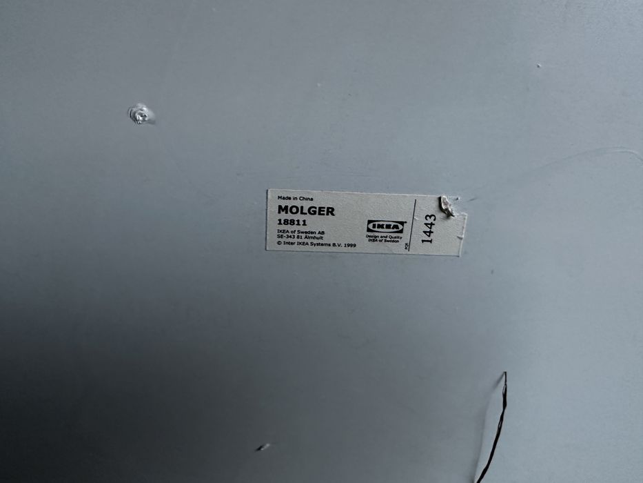 Lustro z szafką ikea MOLGER MOGLER jasne drewno 80x60 cm