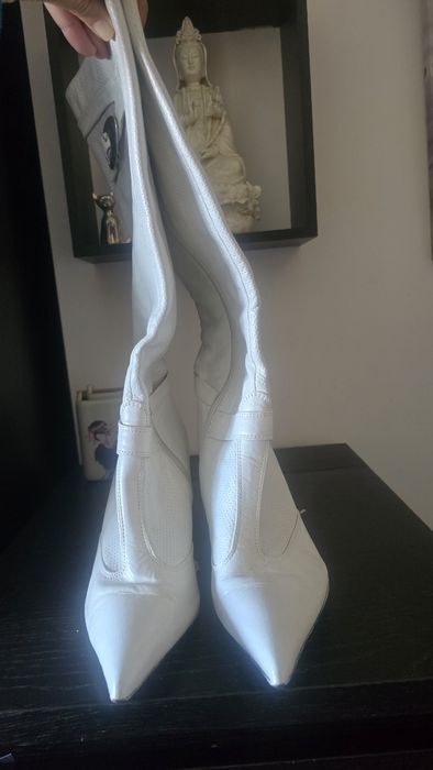 Botas de cano alto em pele marca seaside