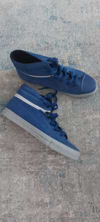 BIKKEMBERGS SUEDE ANTRA LEATHER z suwakiem sneakersy buty 43