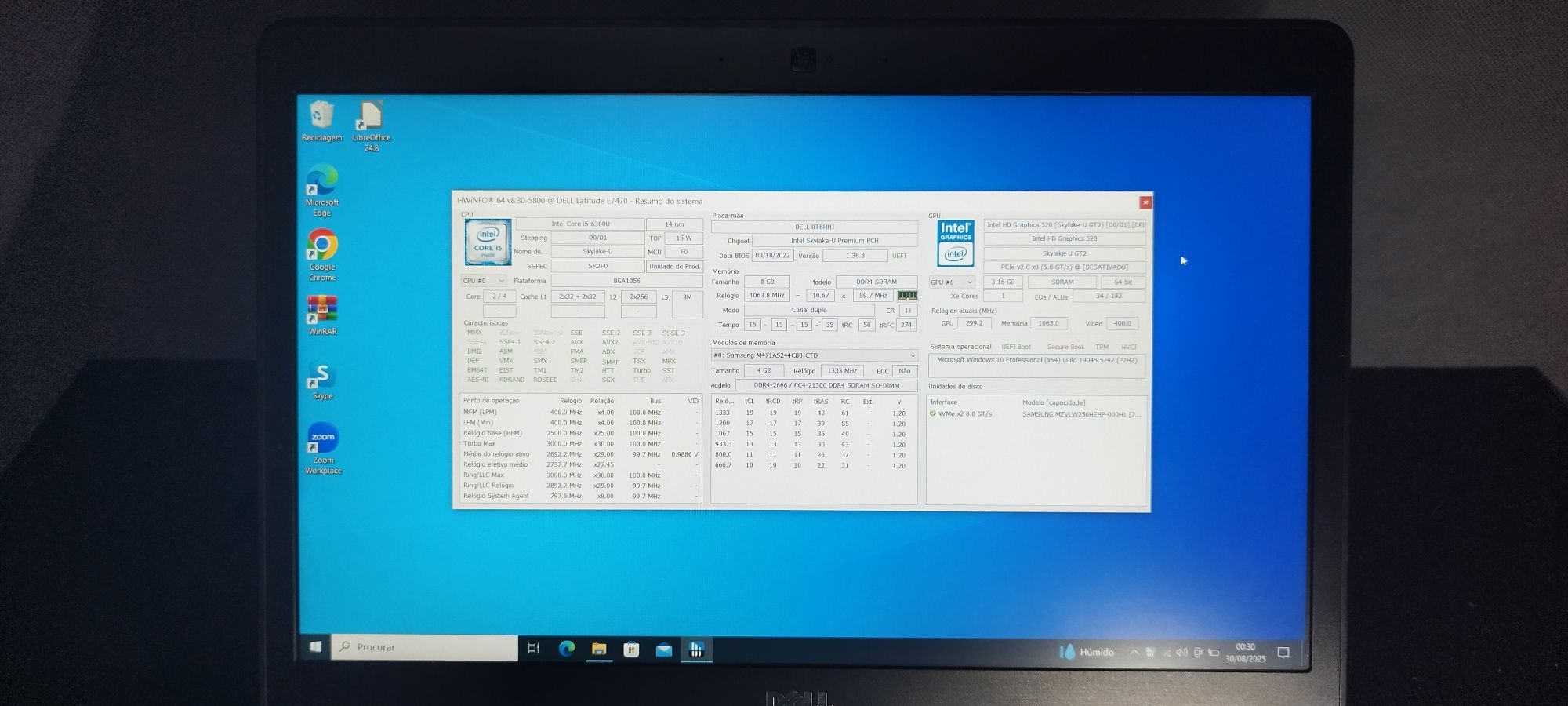 Dell E7470 - I5-6300U 8GB 256GB