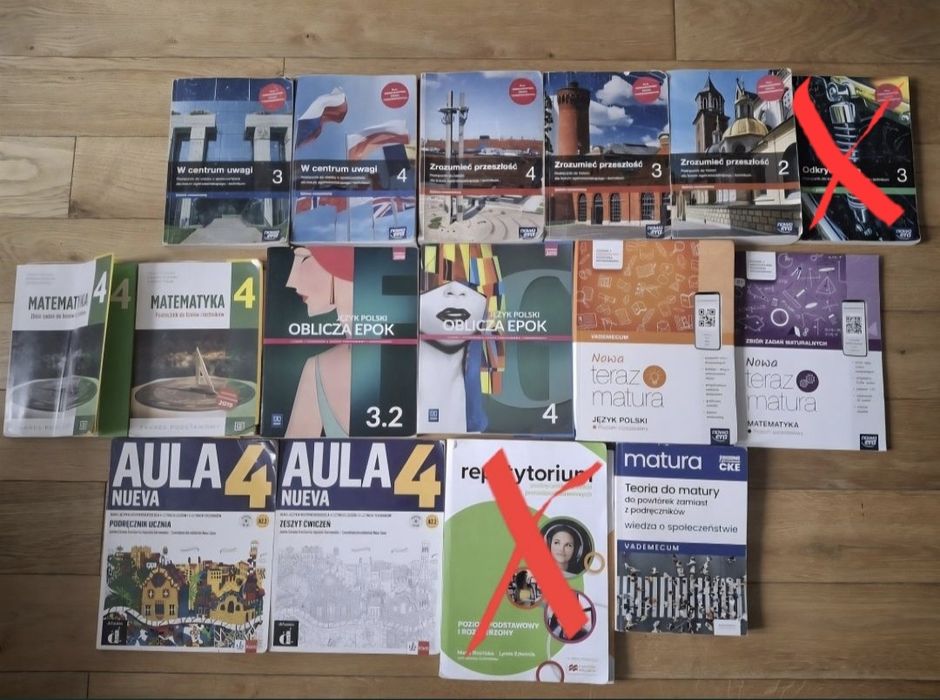Książki do liceum klasy 2, 3, 4 + repetytoria maturalne