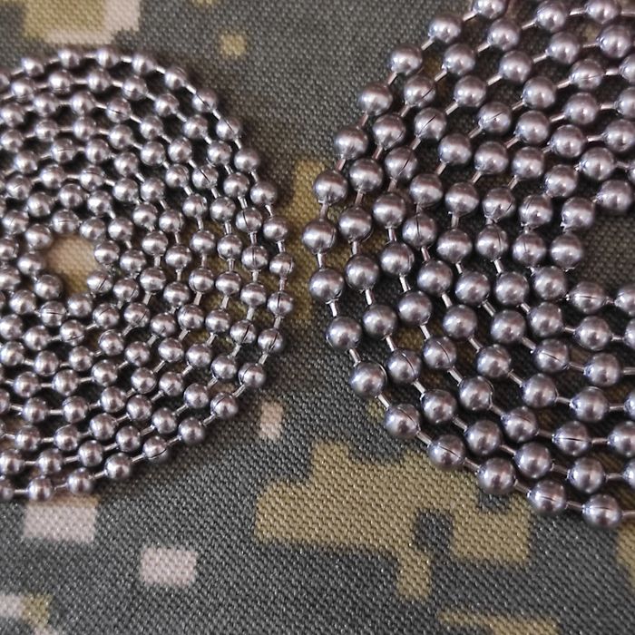 Оригінальні армійські ланцюжки до жетонів dogtag