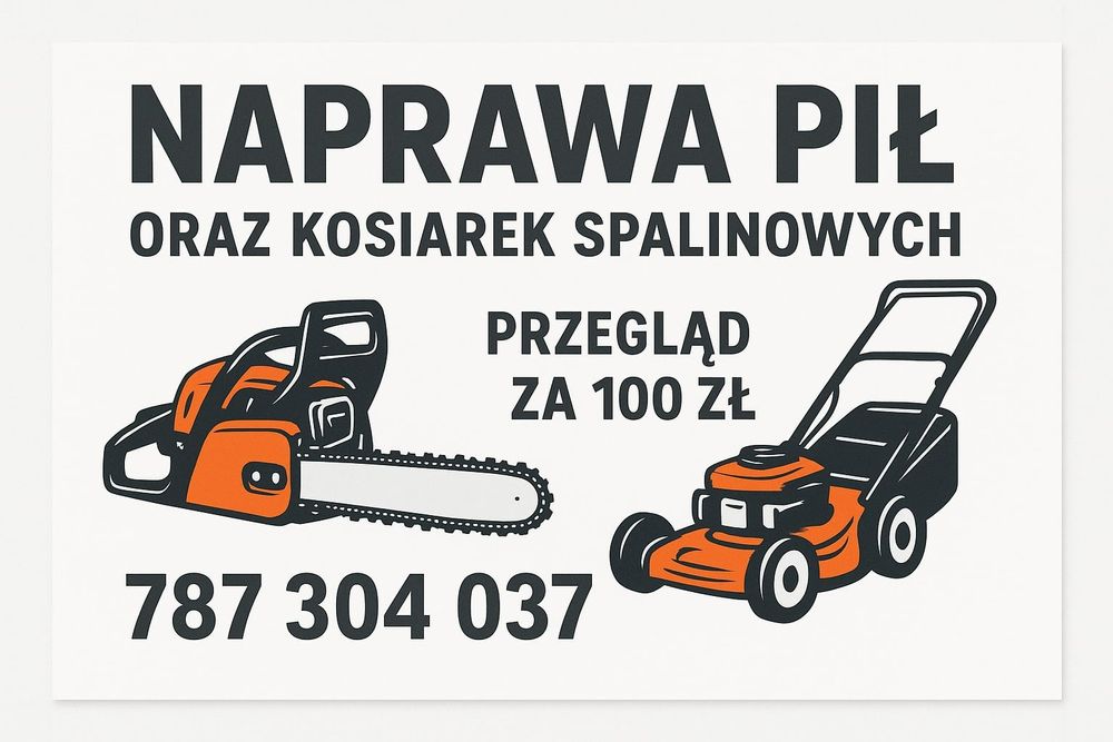 Serwis, naprawa pil i kosiarek spalinowy.