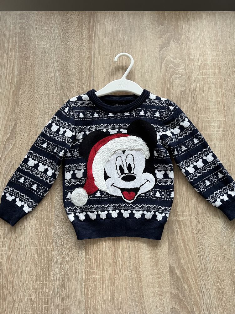 Disney Mickey super sweterek na święta chłopięcy sweter 92 cm!