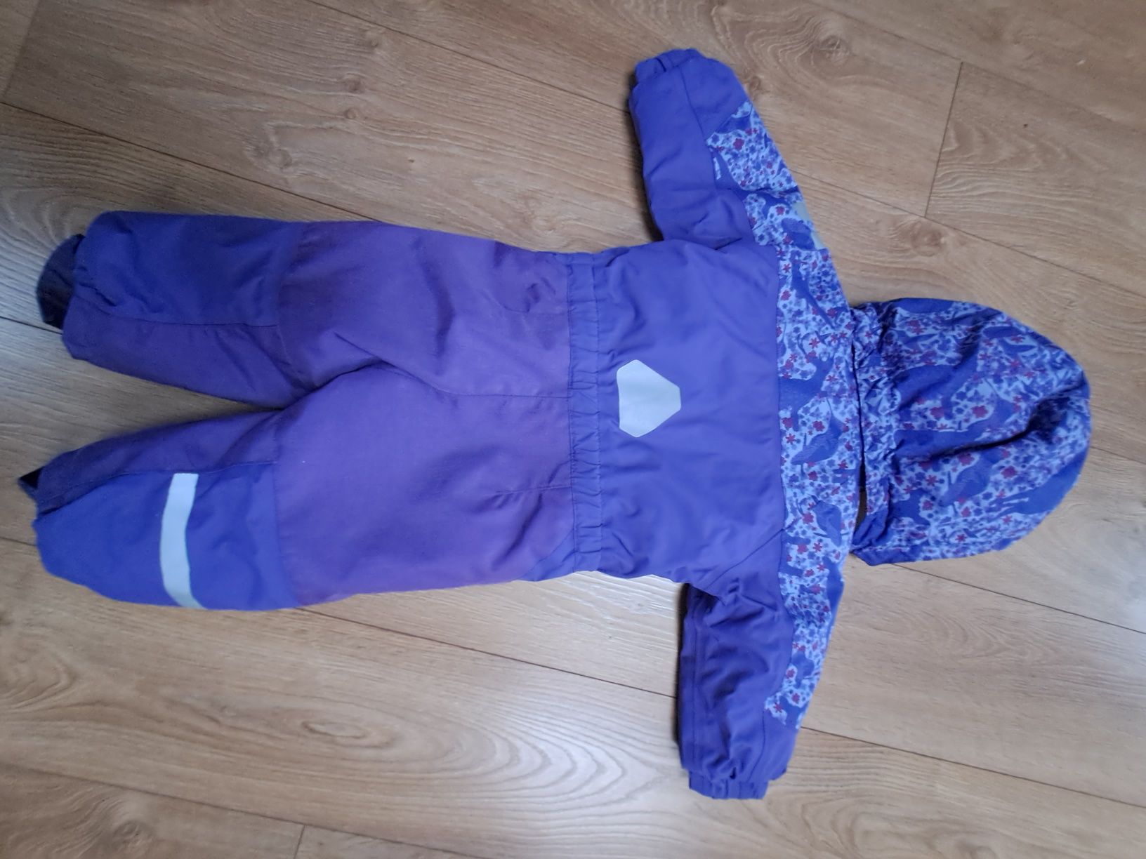 H&M kombinezon zimowy fioletowy cieplutki 80