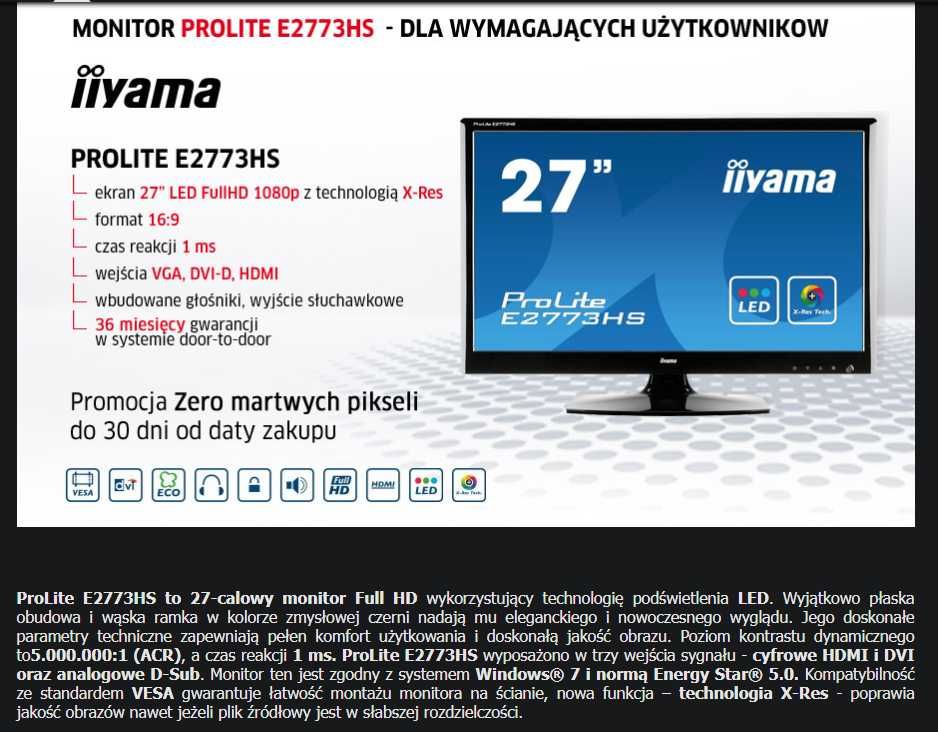 Zestaw komputerowy, Windows 10, monitor 27" UPS Lupus