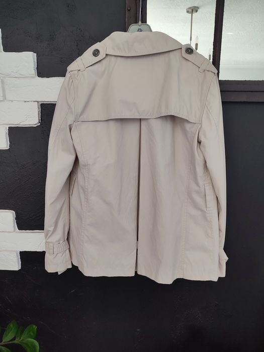 Zara beżowy mini płaszczyk lekka kurtka r.S