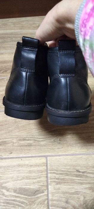 Мужские  зимние кожаные ботинки Clarks,р44из натуральной кожи