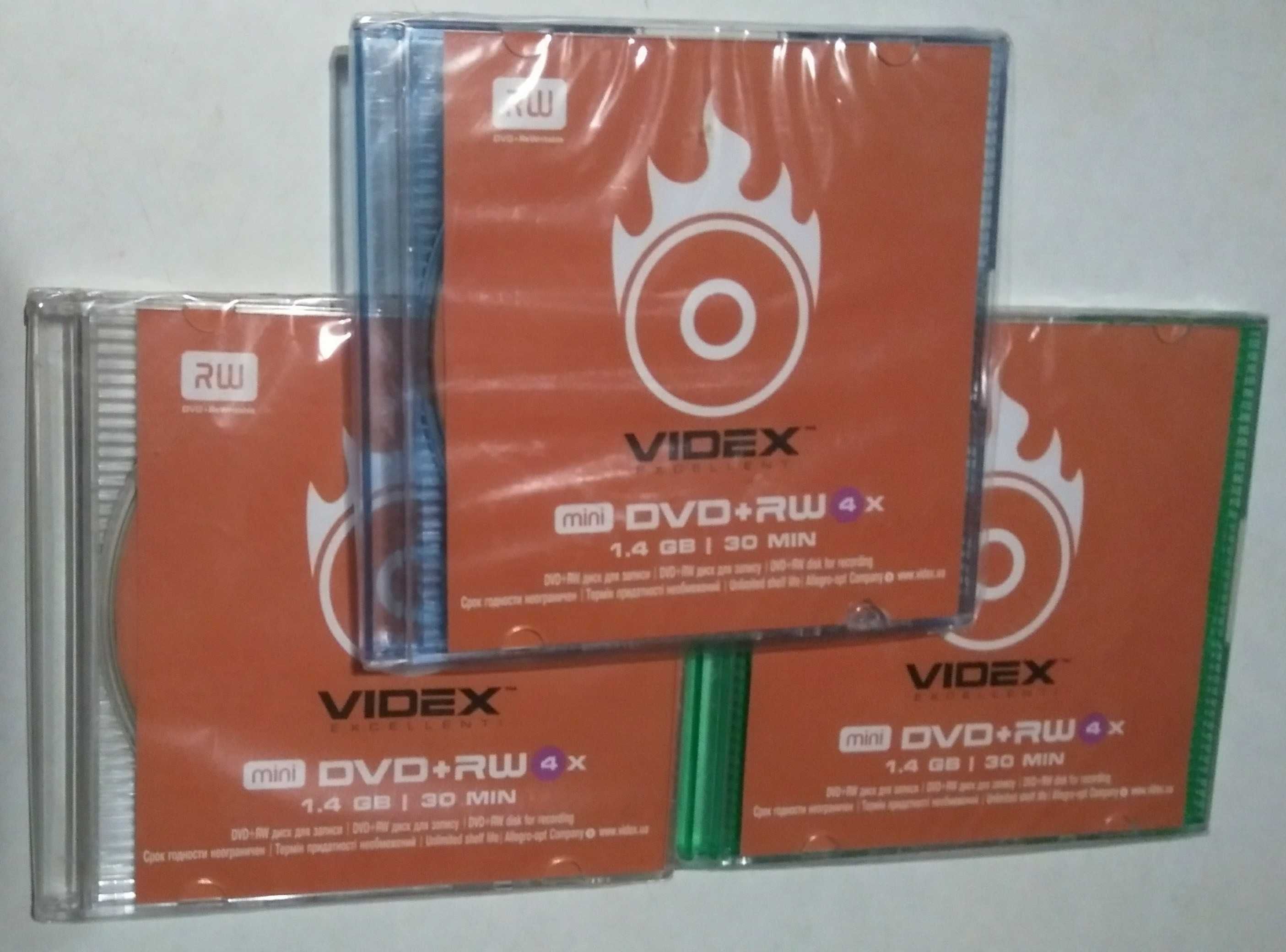 mini DVD+RW Videx 1,4Gb (30 min) 4X (для видеокамер)