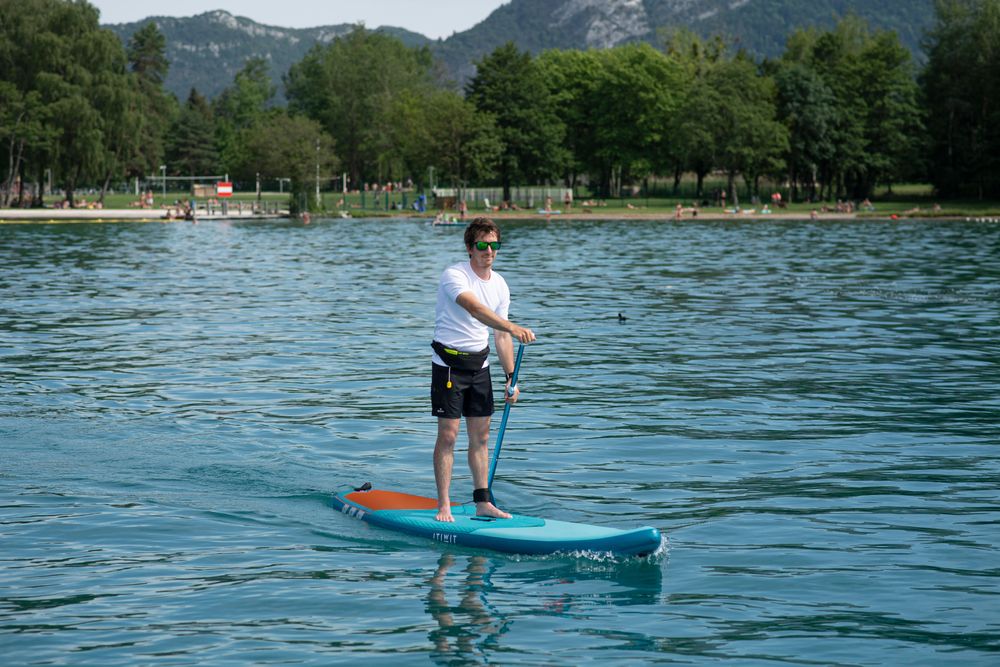 PRANCHA DE STAND UP PADDLE INSUFLÁVEL PASSEIO 9' AZUL E LARANJA