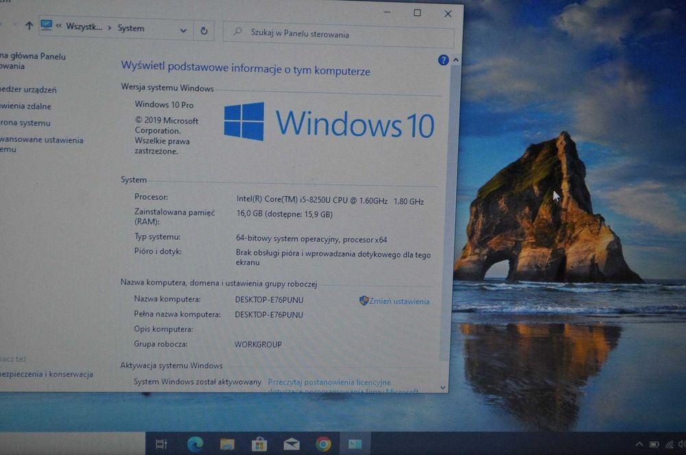 Dell Latitude 3590 15,6 " i5-8250U 16Gb ddr4 256Gb ssd Win10P  FHD