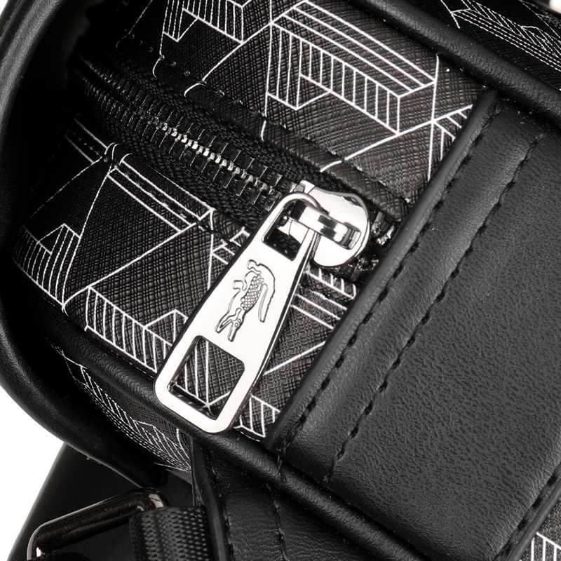 Сумка через плече Lacoste крос-боді. Чорна монограм