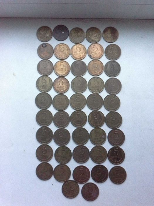 Монеты СССР 1 2 3 5 10 15 20 копеек 1957г 1 рубль 50 рублей 1993г