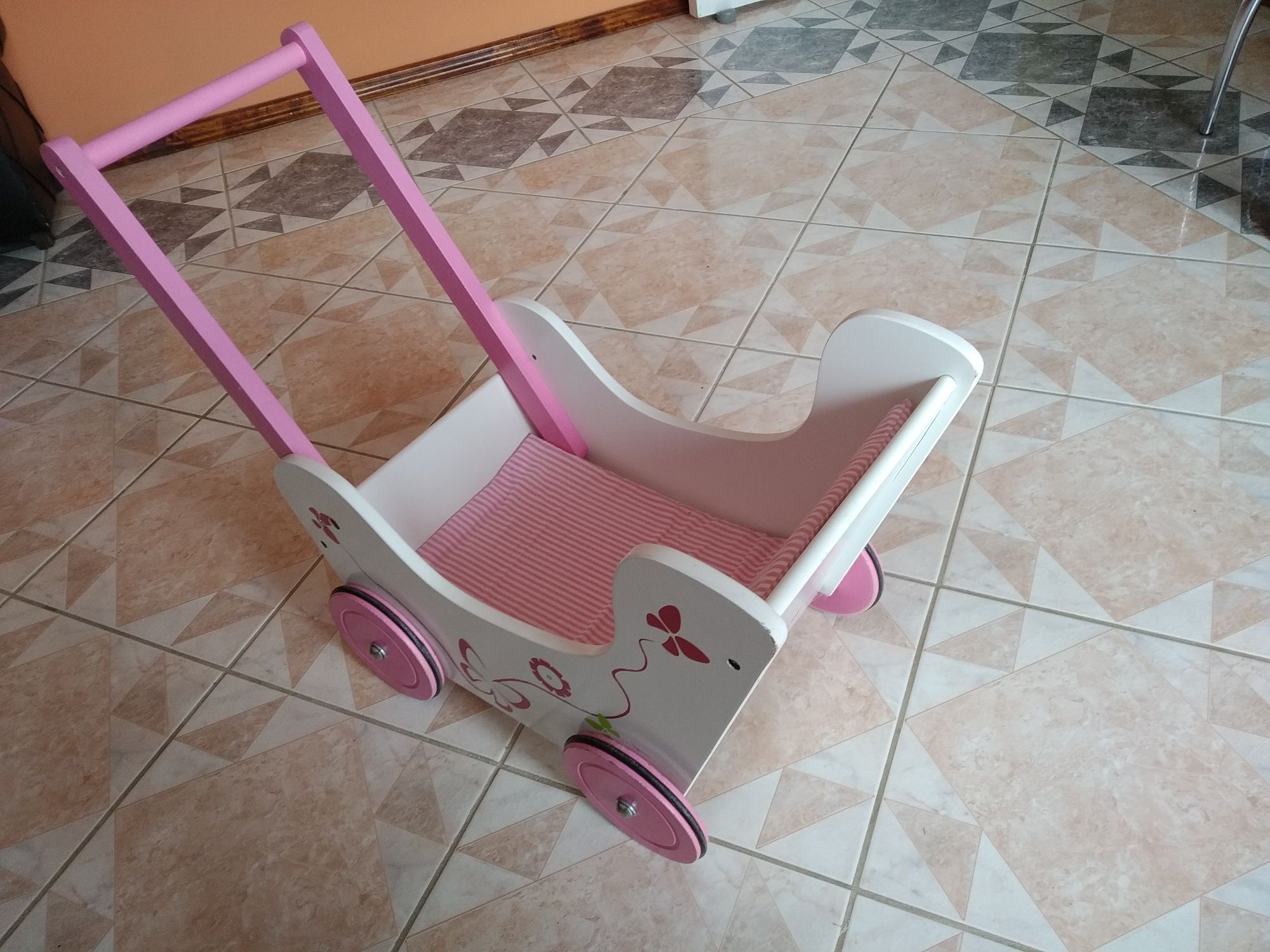 Wózek drewniany pchacz Doll Pram