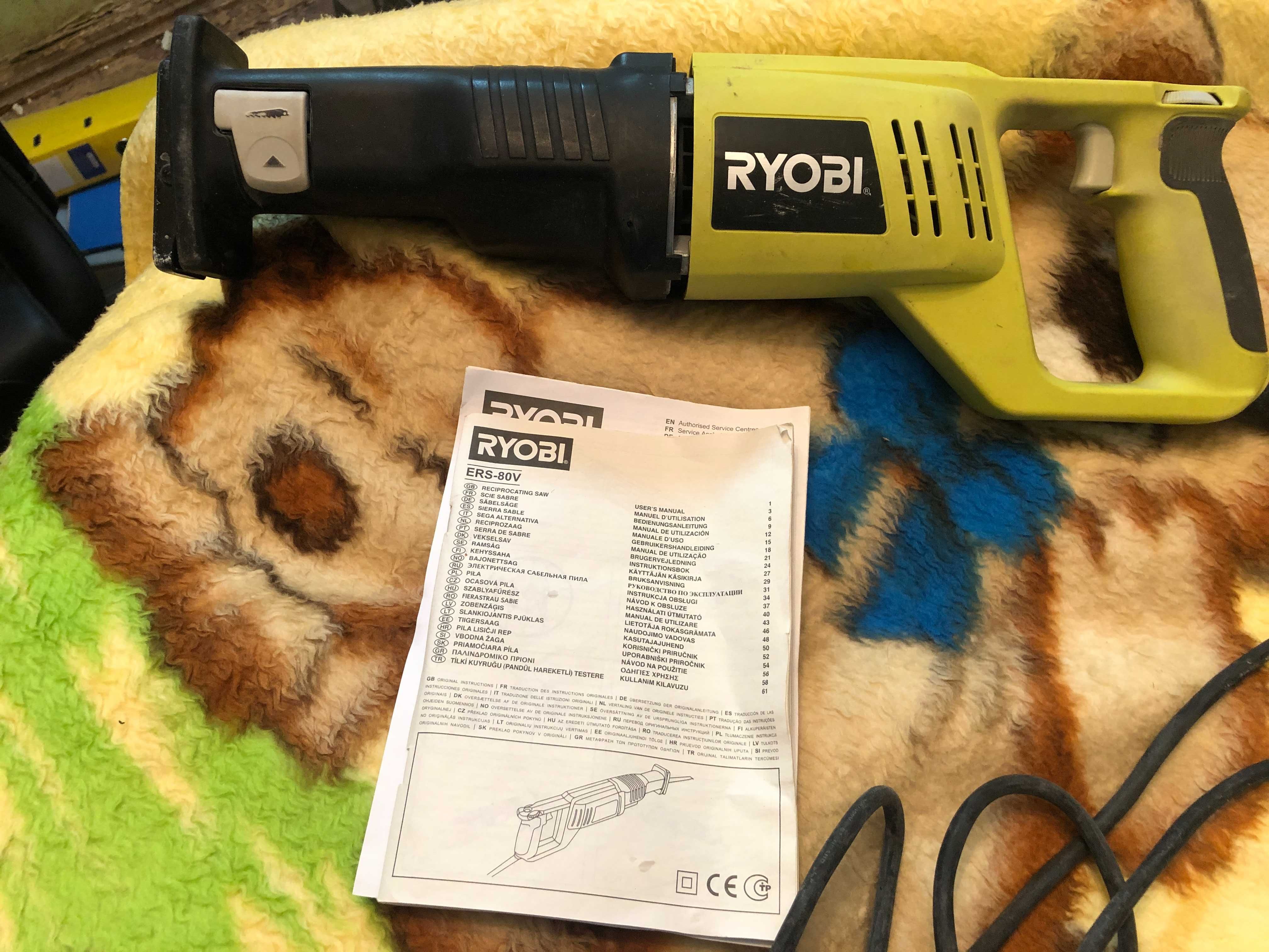 Сабельная пила  ryobi ers-80v