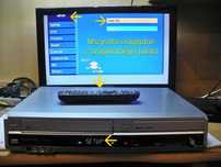 Nagrywarka VHS/DVD PANASONIC DMR EZ 49 V DIVX HDMI z pilotem
