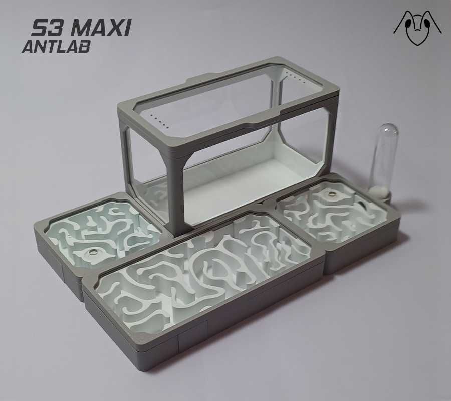 Formikarium Maxi - terrarium dla mrówek modułowe 210x140 szaro/białe