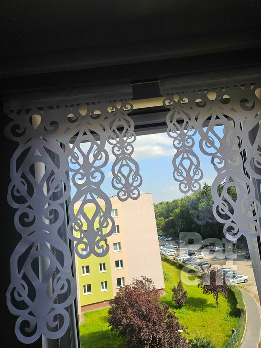 Firana panele ekranowe 60x100 cm żakardowe 2 sztuki na okno białe