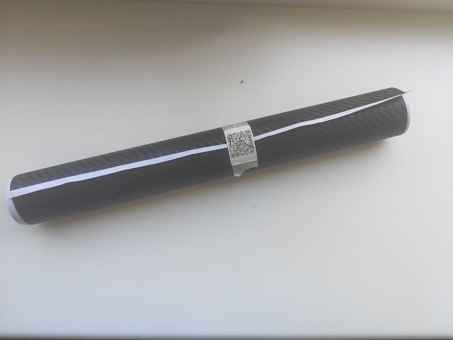 Захисна 3d карбонова плівка на авто чорна 125х30 см