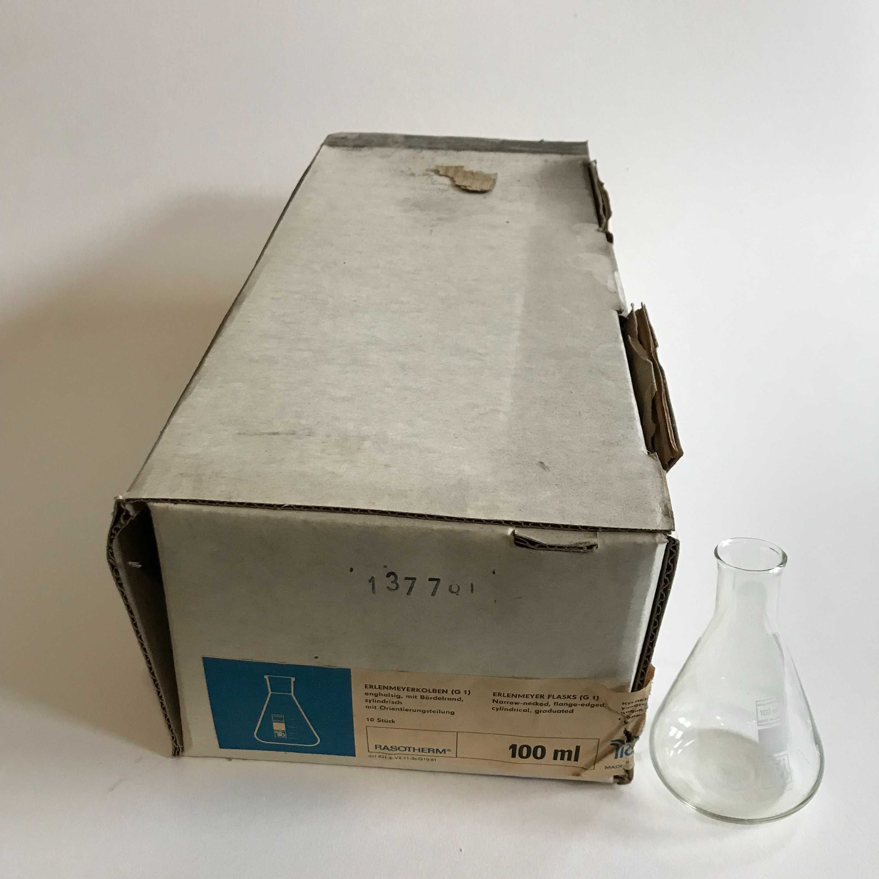 szkło laboratoryjne - Kolba stożkowa 100 ml  ( 50 szt )