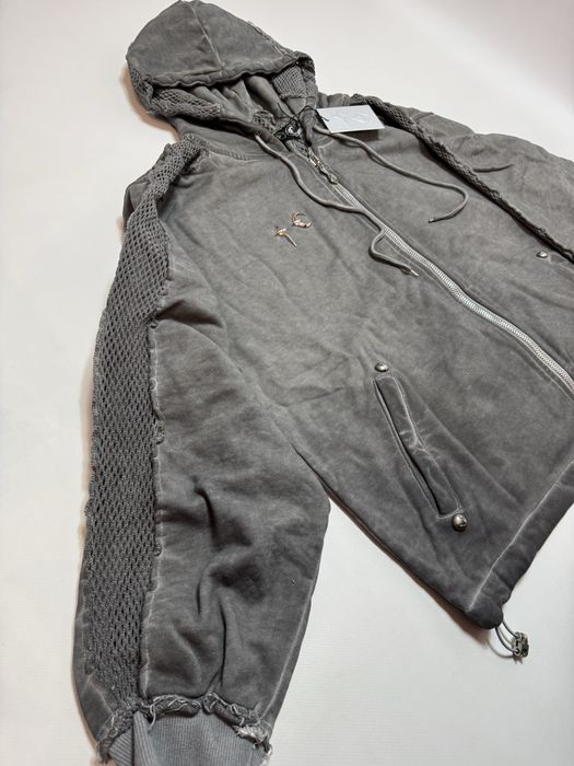 Thug Club zip up hoodie grey зіп худи cropped fit