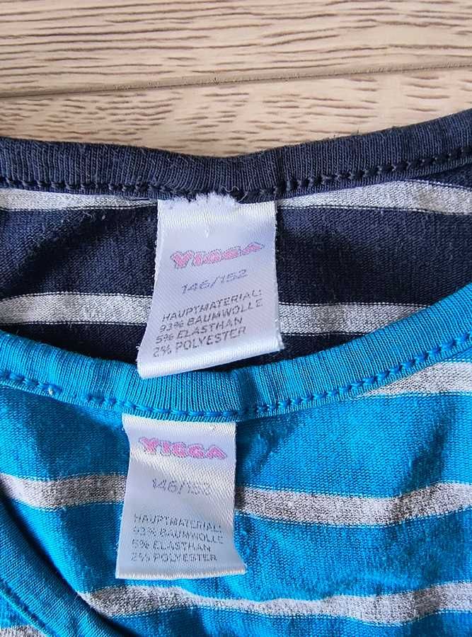 Yigga * dwa topy bluzka dziecięca bez rękawówbokserki * 146/152