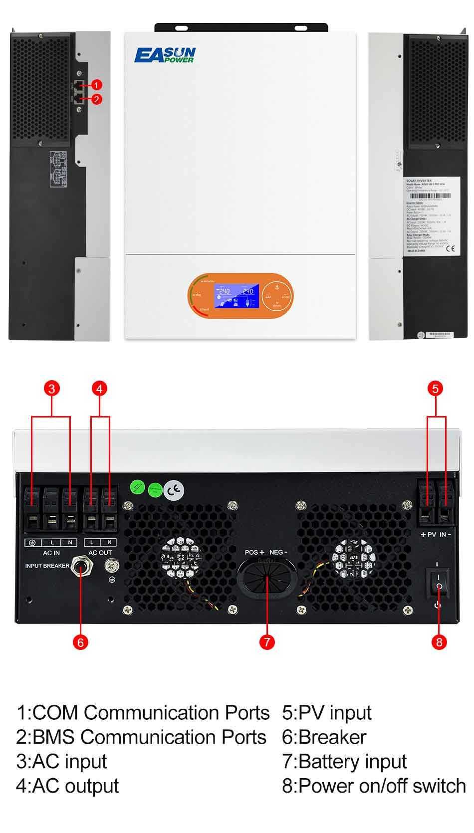 Inwerter hybrydowy falownik off grid 4000W 24v EAsun SMR II
