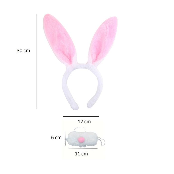 Opaska do włosów Zając królik + nosek przebranie balik kostium
