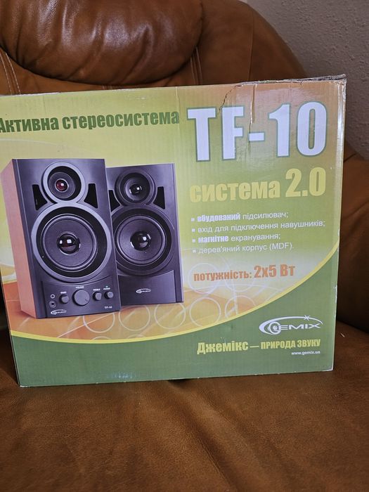 Продаю нові колонки GEMIX TF-10 — стереосистема 2.0 для ПК та ТВ!