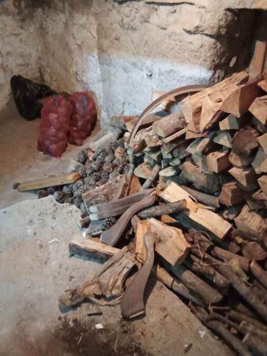 Vendo lenha  variada com sacos de pinhas