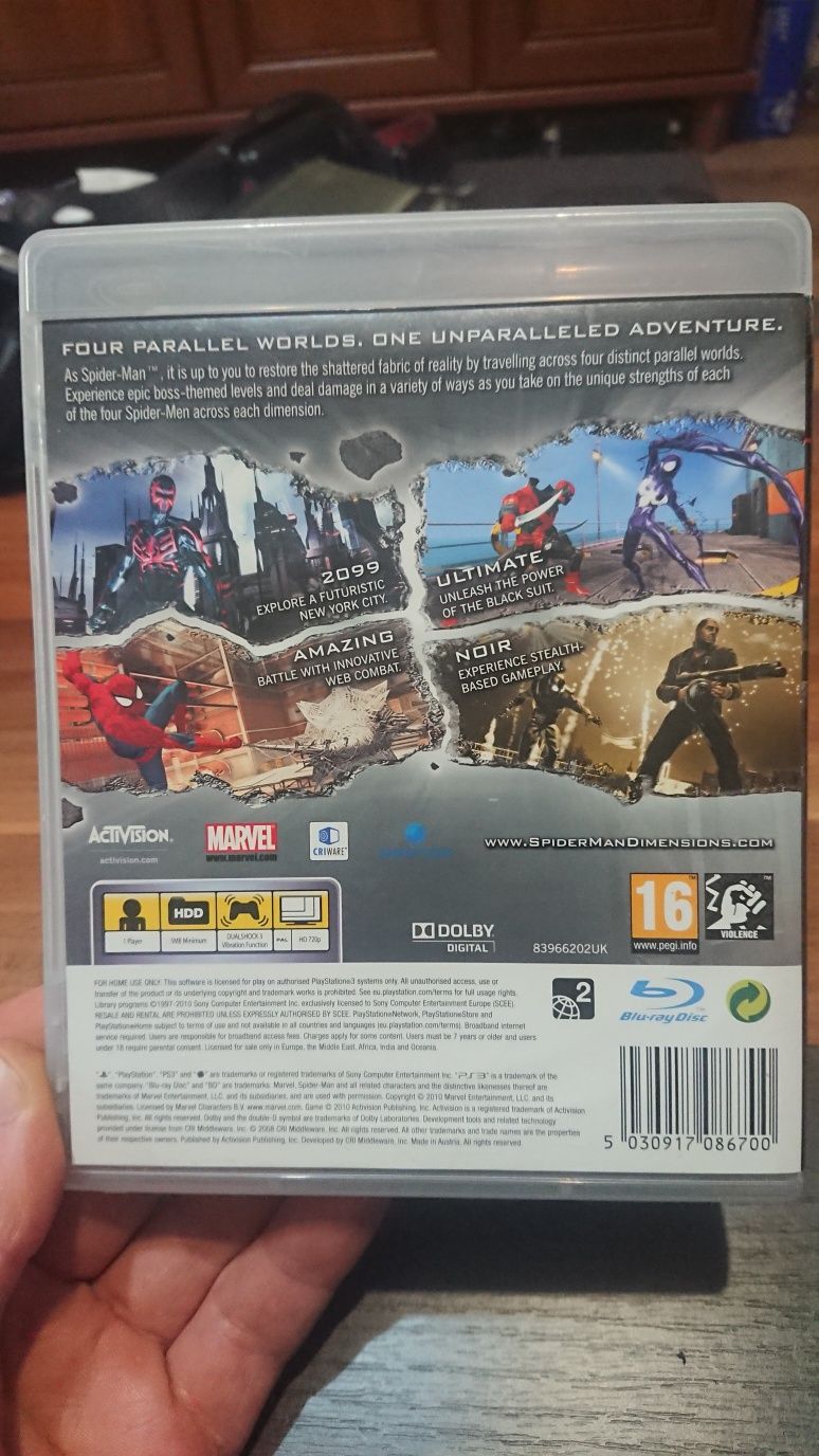 PS3 Spiderman shattered dimensions