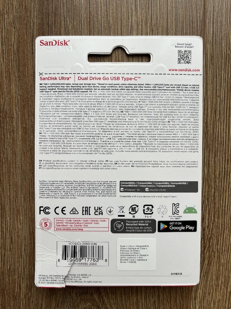 USB flash SanDisk Ultra Dual Drive Go 256GB