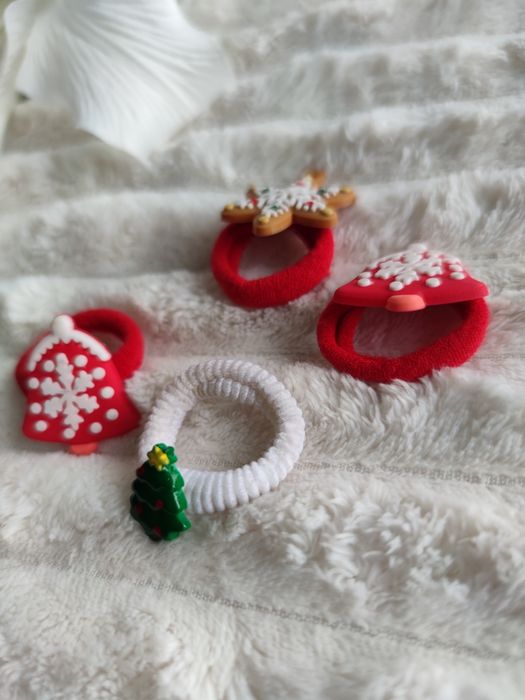 Nowe gumki Boże Narodzenie do włosów